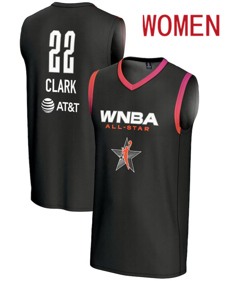 Women GameDay Greats #22 Caitlin Clark 2024 WNBA All Star Game Lightweight Black Jersey